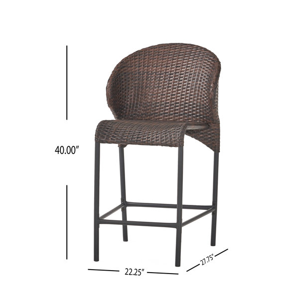 Brayden Studio® Petti 25.5" Patio Bar Stool & Reviews Wayfair